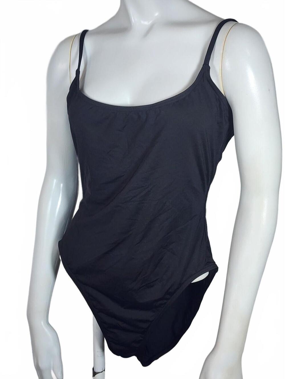 Anne Cole Studio Black One Piece Swimsuit with Thin Straps (14)